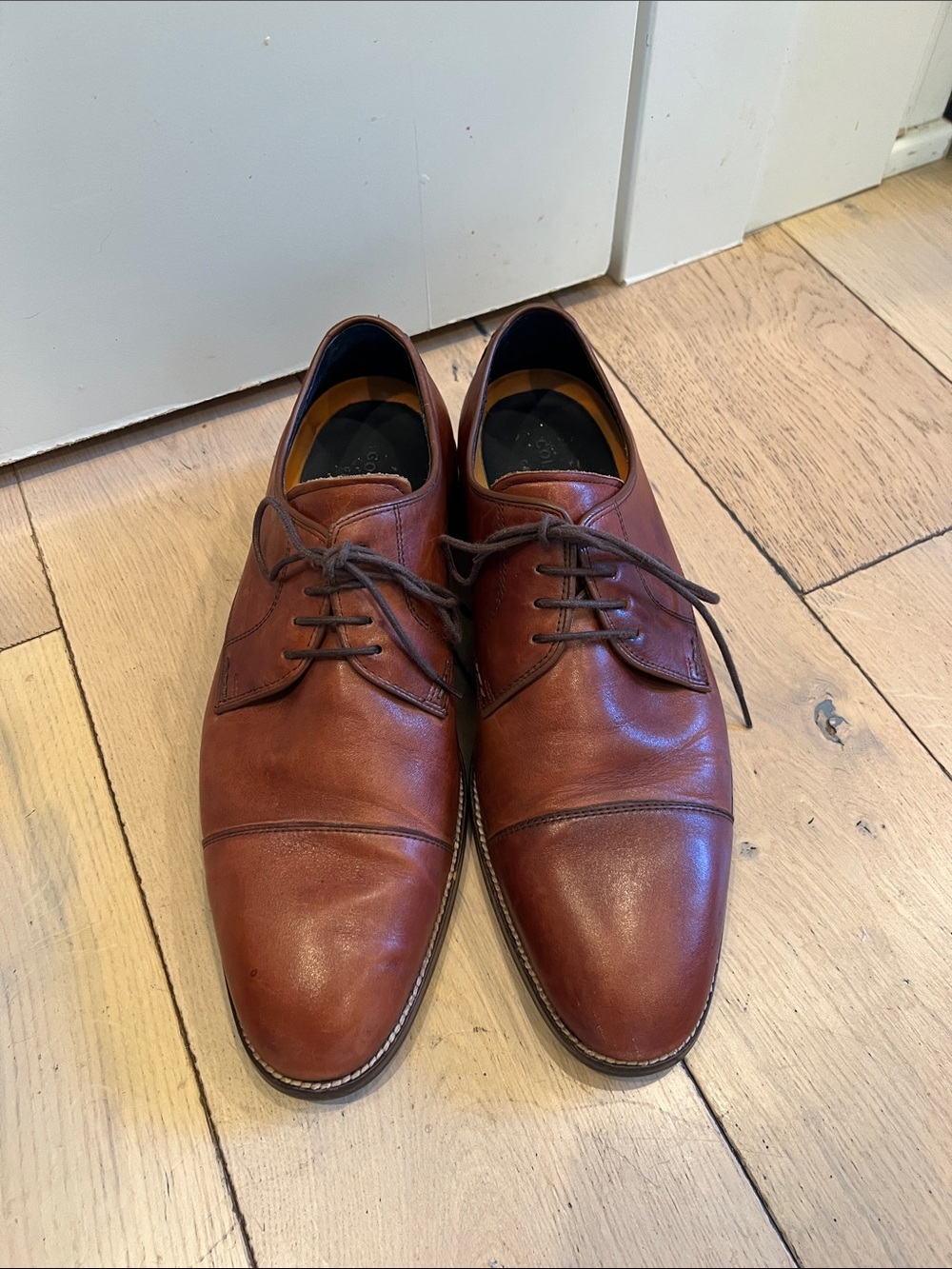 Cole Haan Men’s Chestnut Brown Leather Derby Shoes